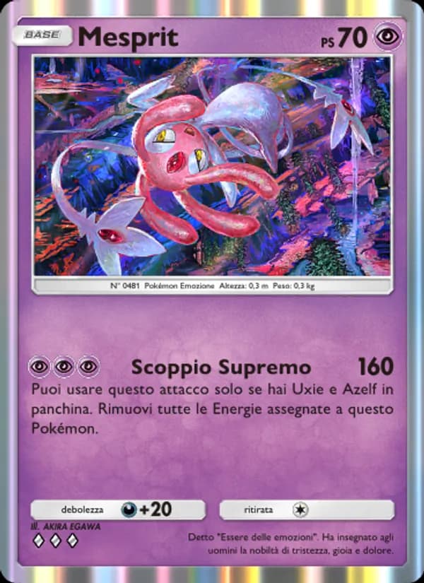 Mesprit card in Italian