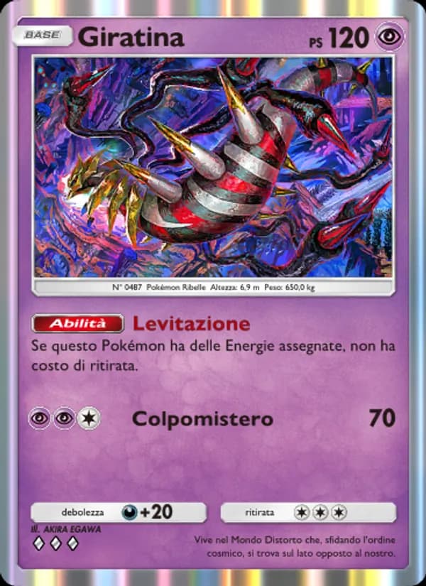 Giratina card in Italian