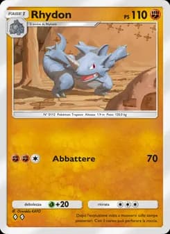 Rhydon card in Italian
