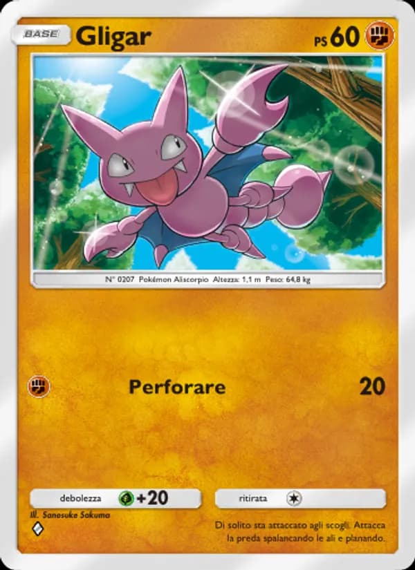 Gligar card in Italian