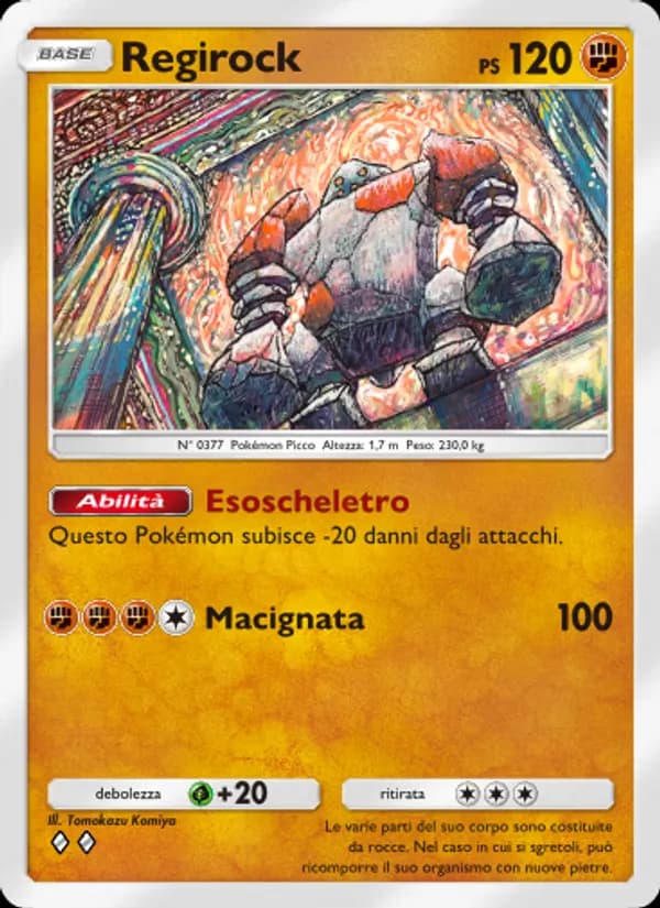 Regirock card in Italian