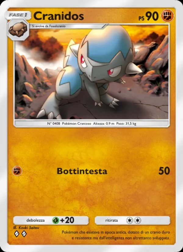 Cranidos card in Italian