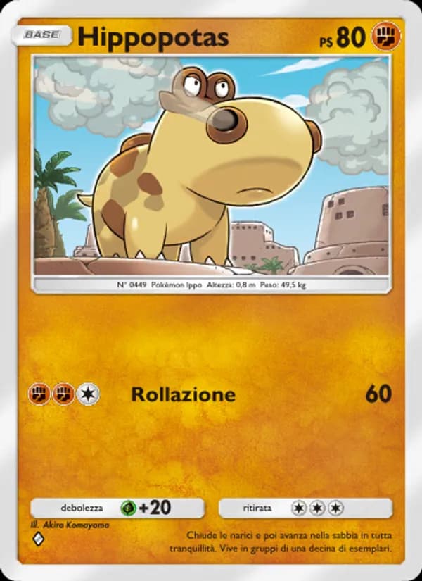 Hippopotas card in Italian