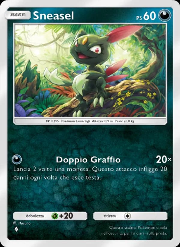 Sneasel card in Italian