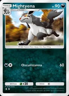 Mightyena card in Italian