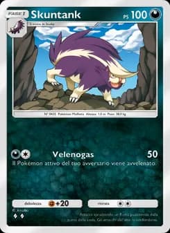 Skuntank card in Italian