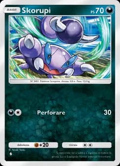 Skorupi card in Italian