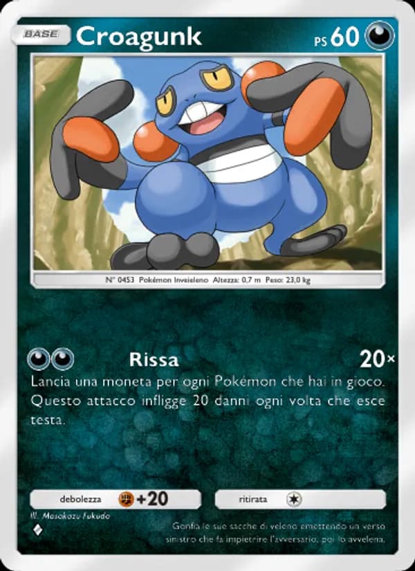 Croagunk card in Italian