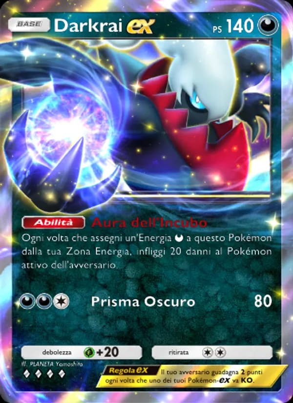 Darkrai-ex card in Italian