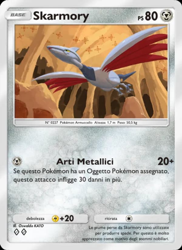 Skarmory card in Italian