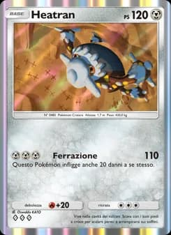 Heatran card in Italian
