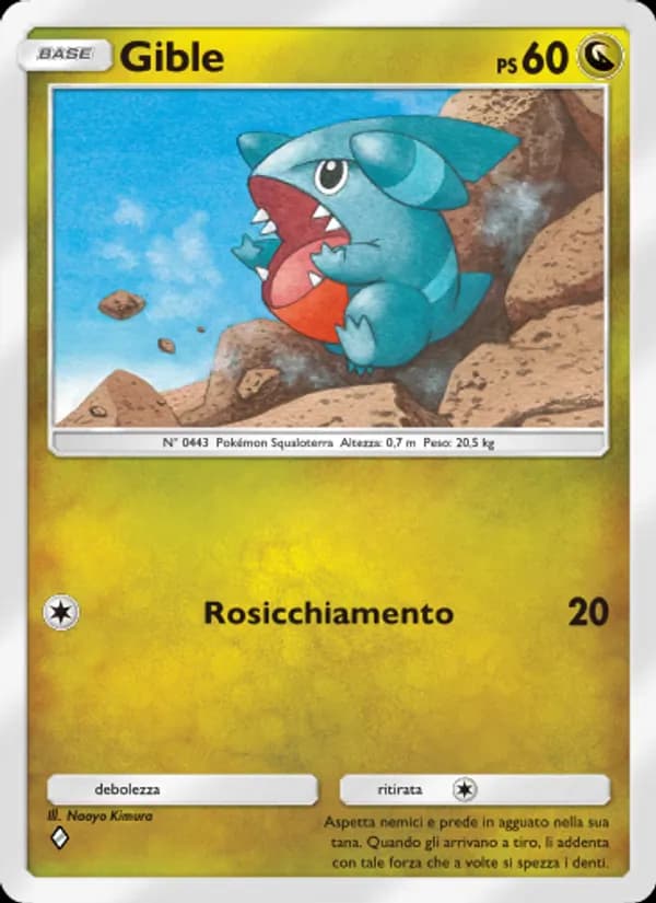 Gible card in Italian