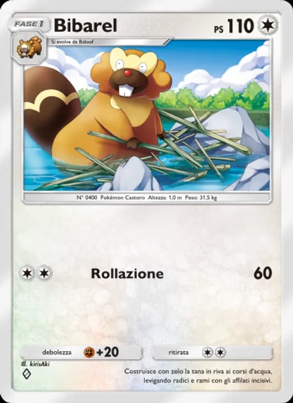 Bibarel card in Italian