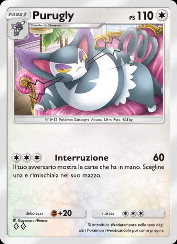 Purugly card in Italian