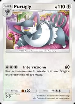 Purugly card in Italian