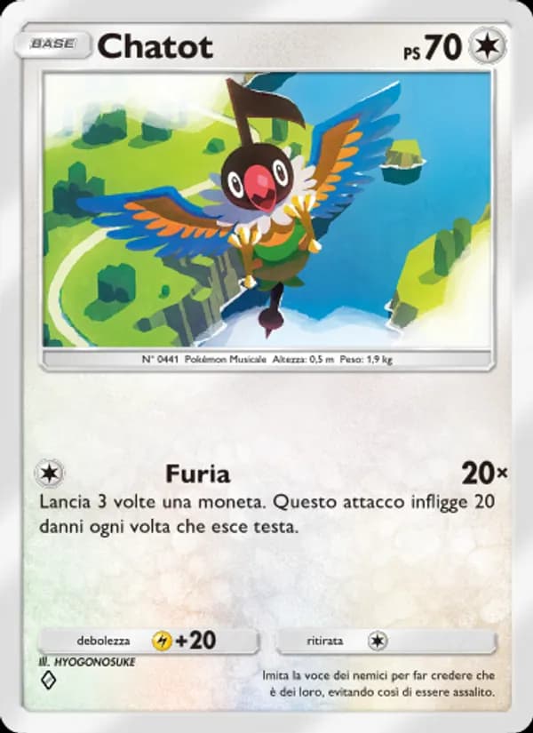 Chatot card in Italian