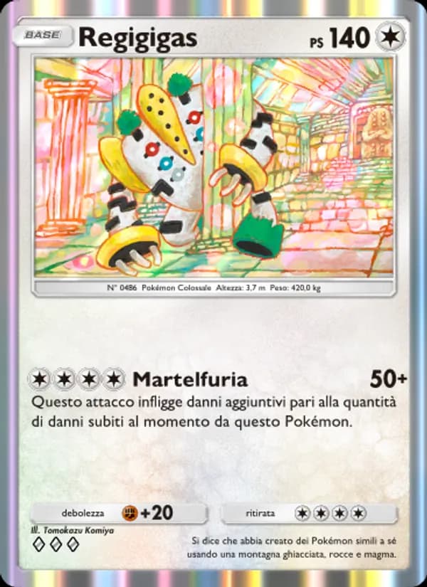 Regigigas card in Italian