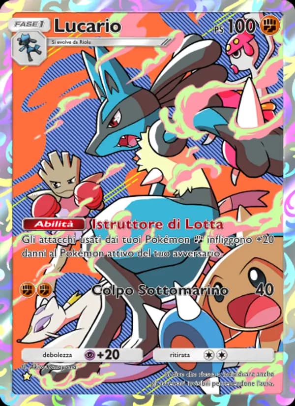 Lucario card in Italian