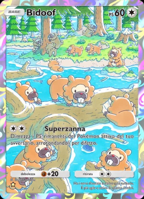 Bidoof card in Italian