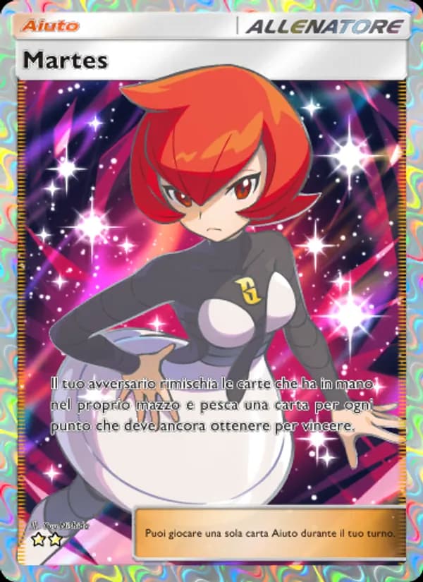 Martes card in Italian
