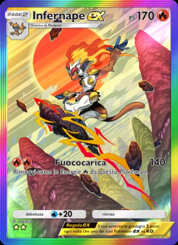 Infernape-ex card in Italian
