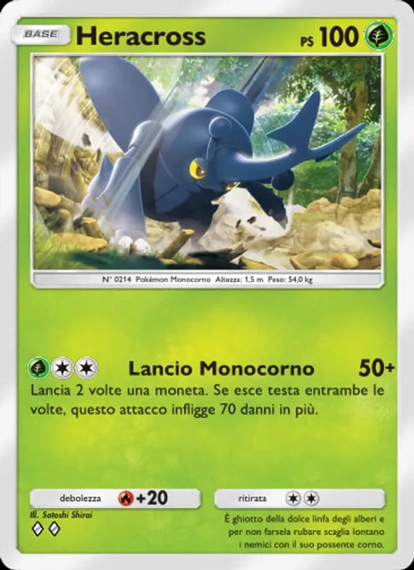 Heracross card in Italian