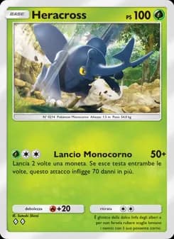 Heracross card in Italian