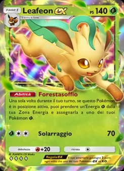 Leafeon-ex card in Italian