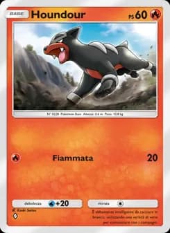 Houndour card in Italian