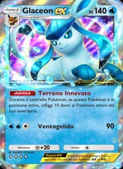 Glaceon-ex card in Italian
