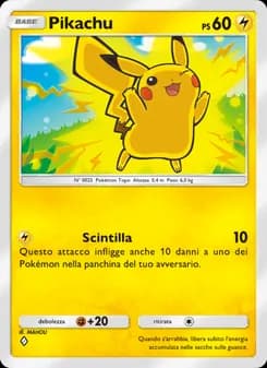 Pikachu card in Italian