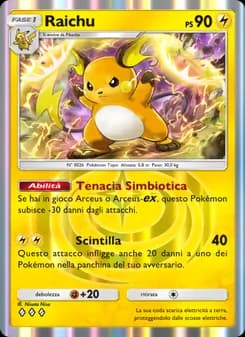 Raichu card in Italian