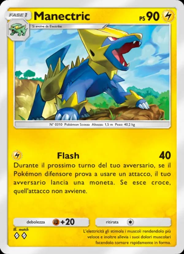 Manectric card in Italian