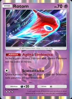 Rotom card in Italian