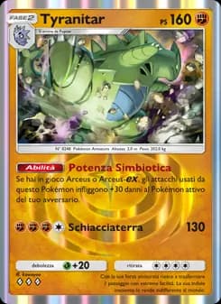 Tyranitar card in Italian