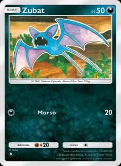 Zubat card in Italian