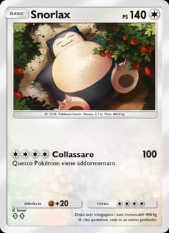 Snorlax card in Italian