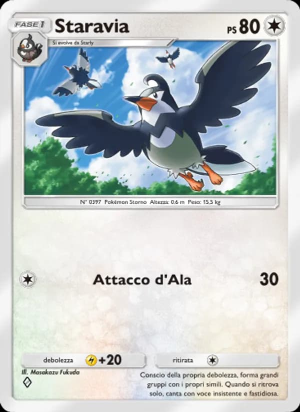 Staravia card in Italian