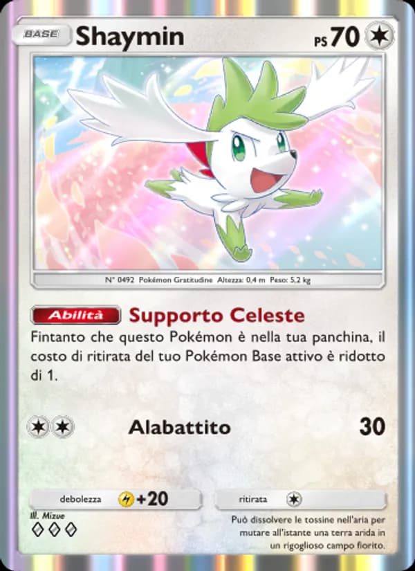 Shaymin card in Italian