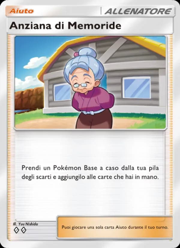 Anziana di Memoride card in Italian