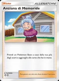 Anziana di Memoride card in Italian