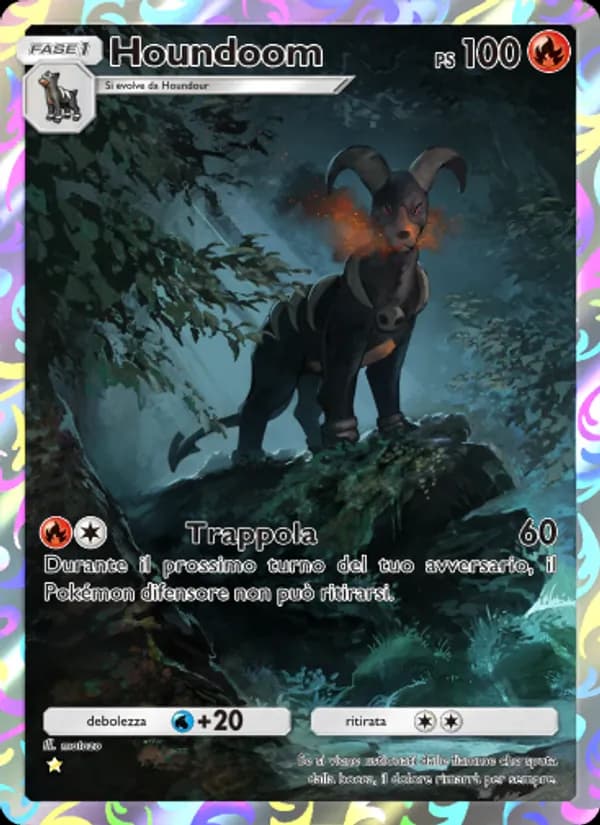Houndoom card in Italian