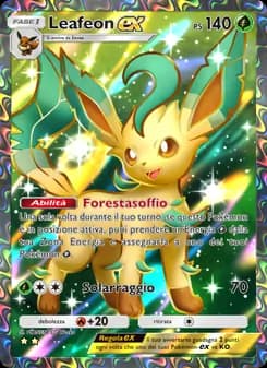 Leafeon-ex card in Italian