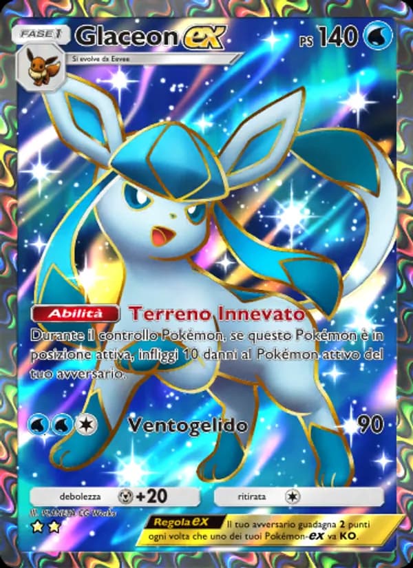 Glaceon-ex card in Italian
