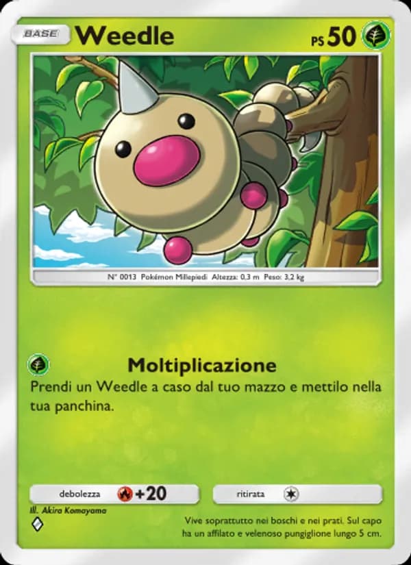 Weedle card in Italian