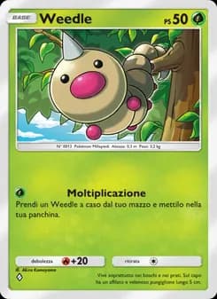 Weedle card in Italian