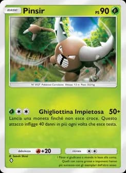 Pinsir card in Italian