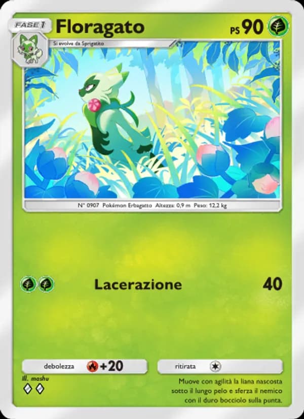 Floragato card in Italian