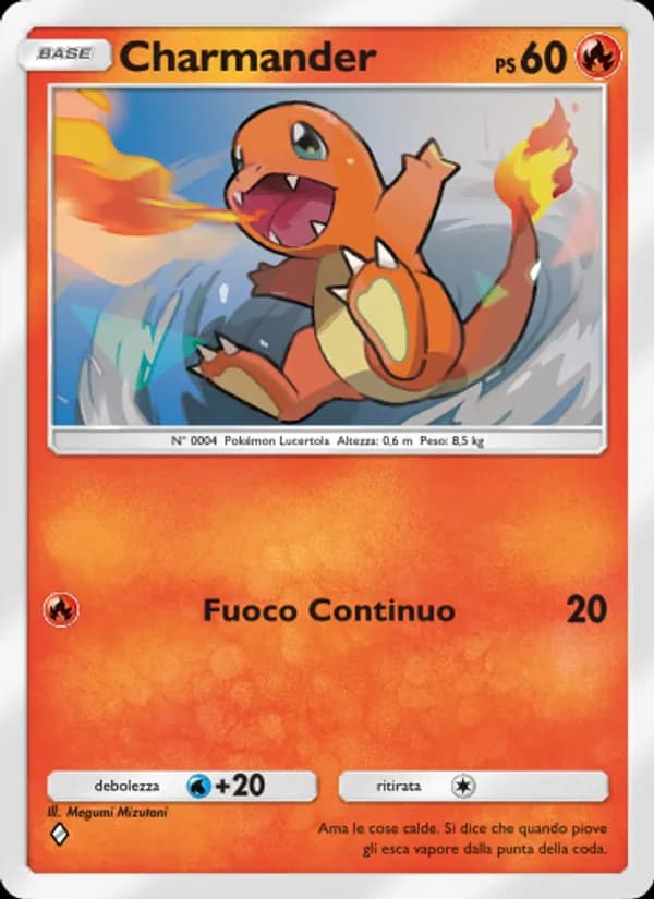 Charmander card in Italian