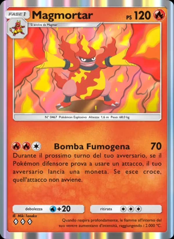 Magmortar card in Italian